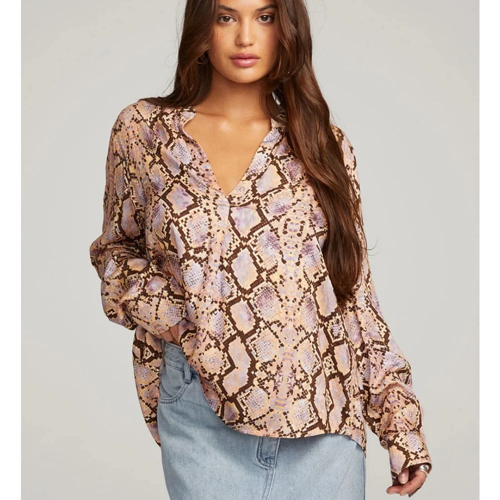 Denver Python Print Blouse - Picture 4 of 7